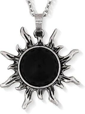 NEW Gothic Boho Sun Necklace Black Sun Grunge Punk Jewelry Goth